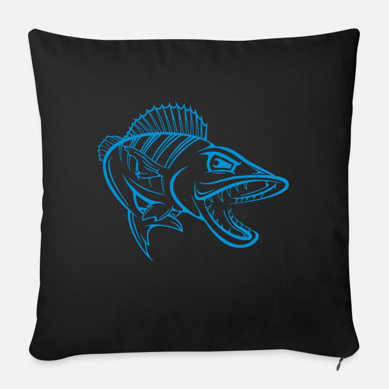 Barsch 001 - Sofakissen mit Füllung 45 x 45 cm - Schwarz