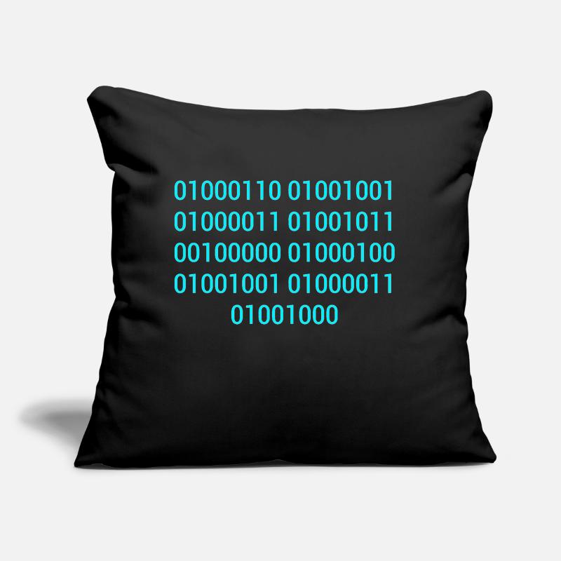 BINARY CODE / BINÄRCODE F**K DICH GESCHENKIDEE Sofakissen mit Füllung 45 x 45 cm