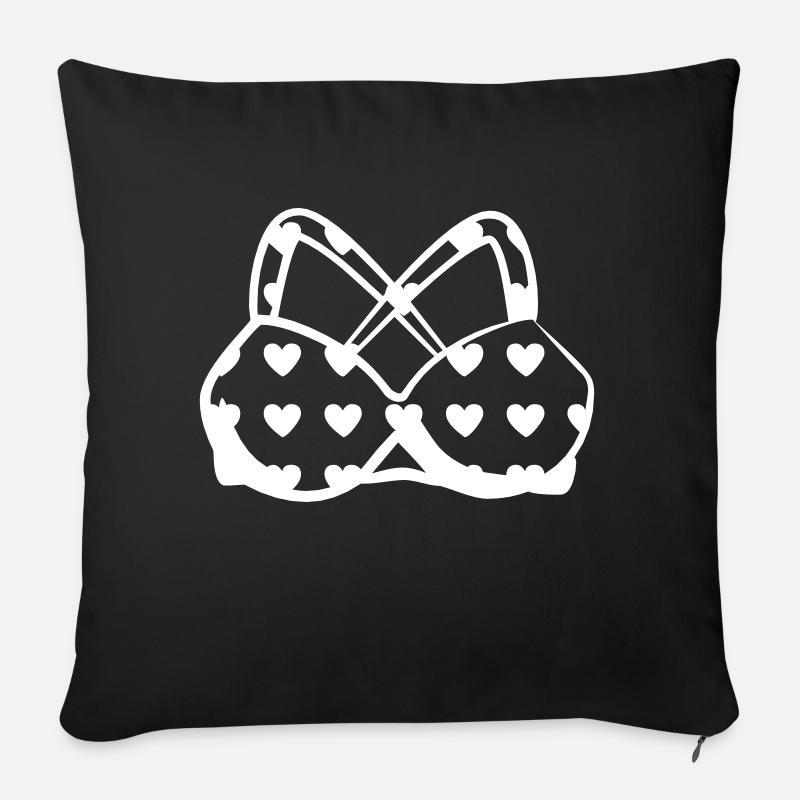 soutien-gorge - Coussin et housse de 45 x 45 cm - noir