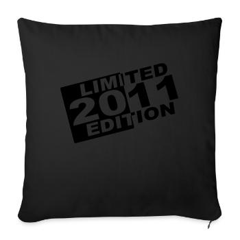 Jahr 2011 limited edition - Sofakissen mit Füllung 45 x 45 cm - Schwarz - Vorne