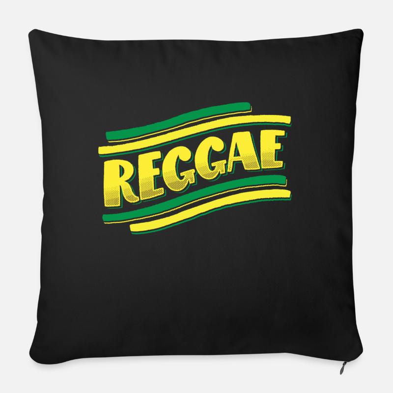 reggae - Sofa pillow with filling 45cm x 45cm - black