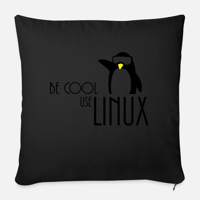 be cool use linux - Sofakissen mit Füllung 45 x 45 cm - Schwarz