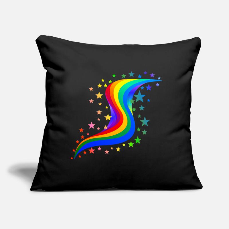 Regenbogen mit Sternen - Rainbow with stars Sofakissen mit Füllung 45 x 45 cm