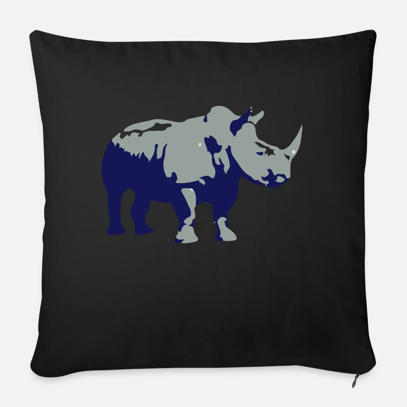 rhinoceros - Sofakissen mit Füllung 45 x 45 cm - Schwarz