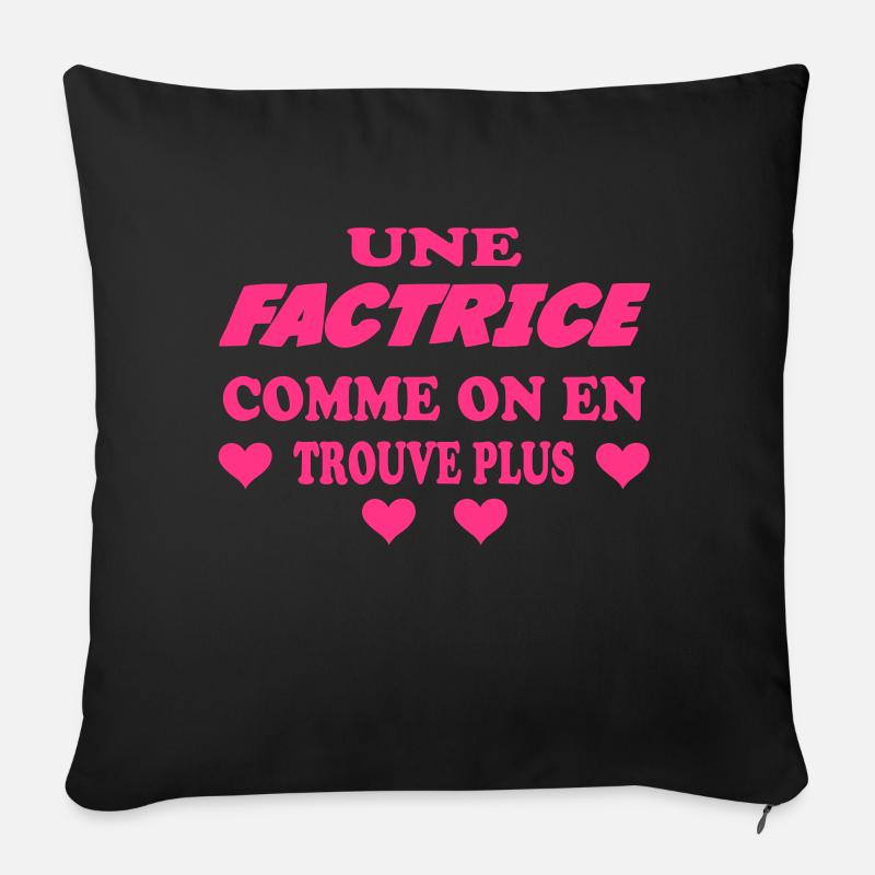 Une factrice comme on en trouve plus - Sofakissen mit Füllung 45 x 45 cm - Schwarz