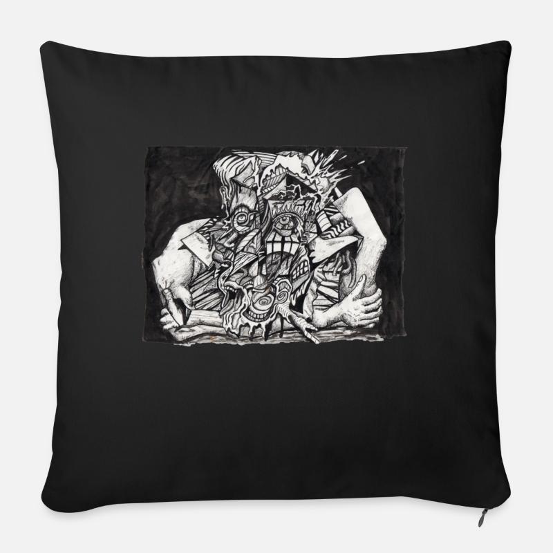 In The Grip - Sofa pillow with filling 45cm x 45cm - black
