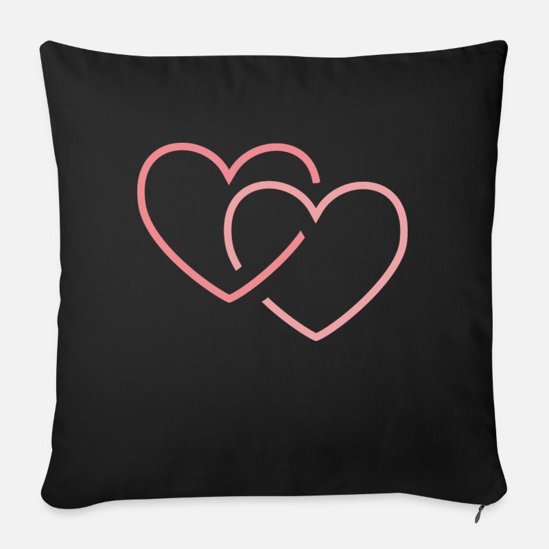 Liebe - Sofakissen mit Füllung 45 x 45 cm - Schwarz