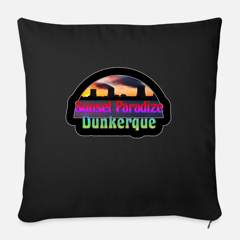 dunkerque - Coussin et housse de 45 x 45 cm - noir