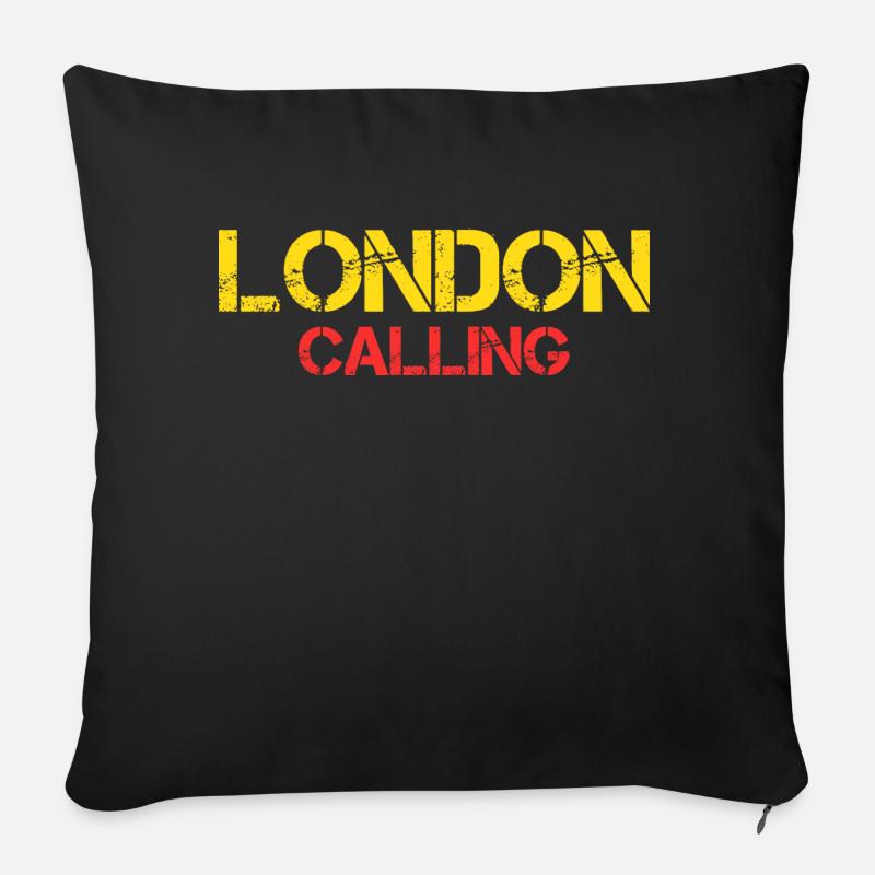 London design - Sofa pillow with filling 45cm x 45cm - black