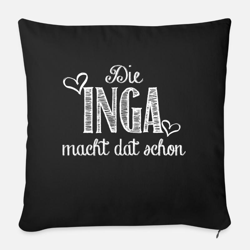 inga - Sofakissen mit Füllung 45 x 45 cm - Schwarz