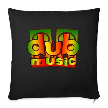 musique dub reggae - Coussin et housse de 45 x 45 cm - noir - Devant