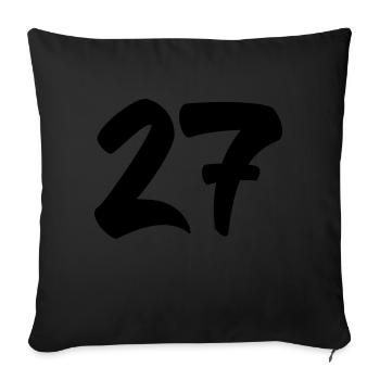 27 - Coussin et housse de 45 x 45 cm - noir - Devant