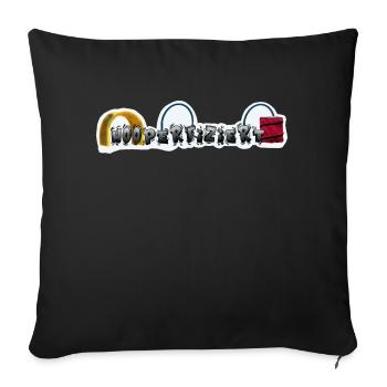Hooperfiziert in Glanz - Sofakissen mit Füllung 45 x 45 cm - Schwarz - Vorne