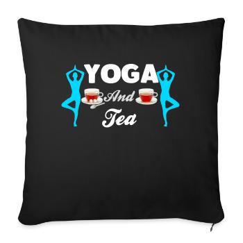 Yoga And Tea - Sofa pillow with filling 45cm x 45cm - black - Front