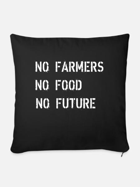 KEINE BAUERN KEINE NAHRUNG KEINE ZUKÜNFTIGEN | Boeren im Opstand - Sofakissen mit Füllung 45 x 45 cm - Schwarz