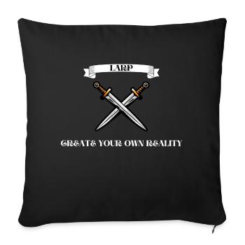 LARP Live Action Role Playing Design - Sofakissen mit Füllung 45 x 45 cm - Schwarz - Vorne