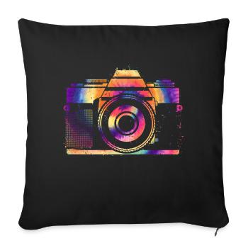 Kamera Fotograf Fotografen Photographie Kreative G - Sofakissen mit Füllung 45 x 45 cm - Schwarz - Vorne