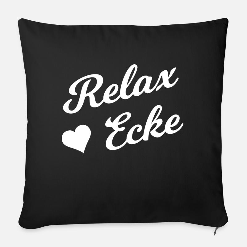 Oreiller Relax - Coussin et housse de 45 x 45 cm - noir