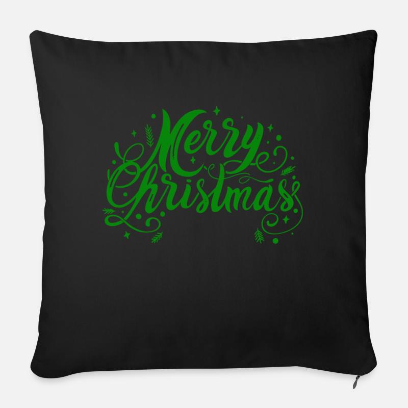 Noël - Coussin et housse de 45 x 45 cm - noir