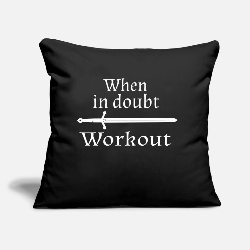 when in doubt - workout weiß Sofakissen mit Füllung 45 x 45 cm