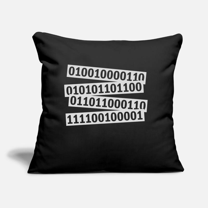 Langage de programme de code binaire Coussin et housse de 45 x 45 cm