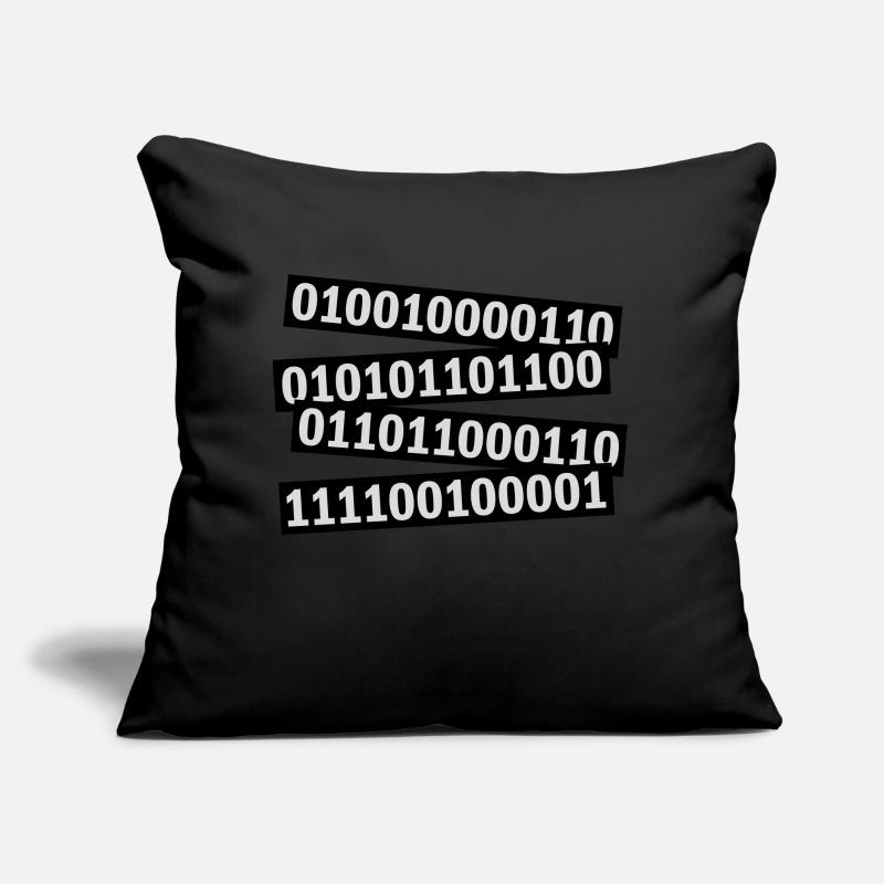 Langage de programme de code binaire Coussin et housse de 45 x 45 cm