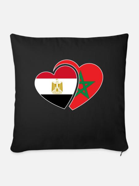 Marokko & Ägypten - Sofakissen mit Füllung 45 x 45 cm - Schwarz