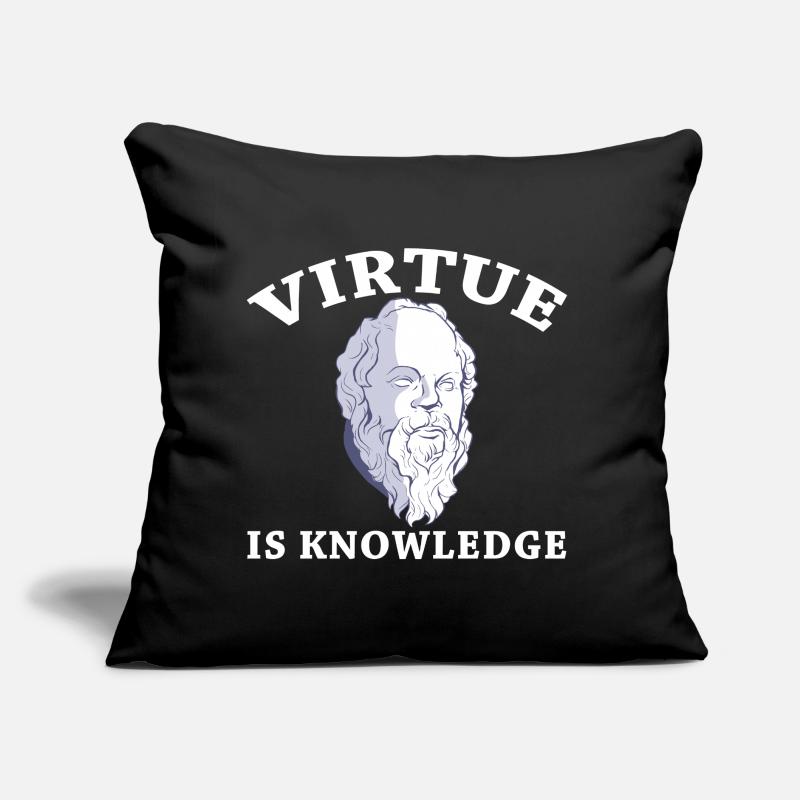 Virtue Is Knowledge Socrates Philosopher Bust Sofa pillow with filling 45cm x 45cm