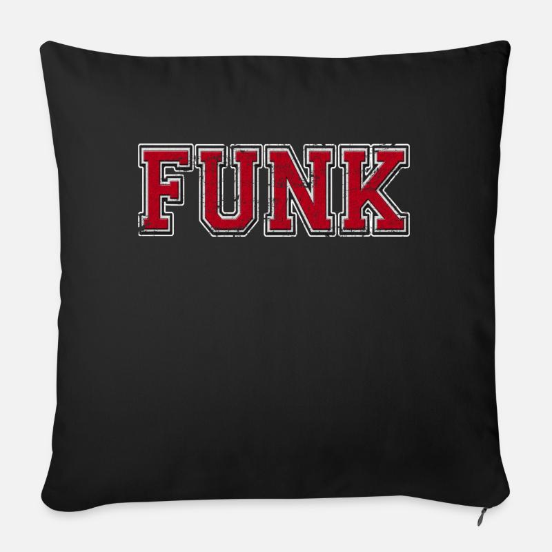 Funk Big Grunge - Sofakissen mit Füllung 45 x 45 cm - Schwarz