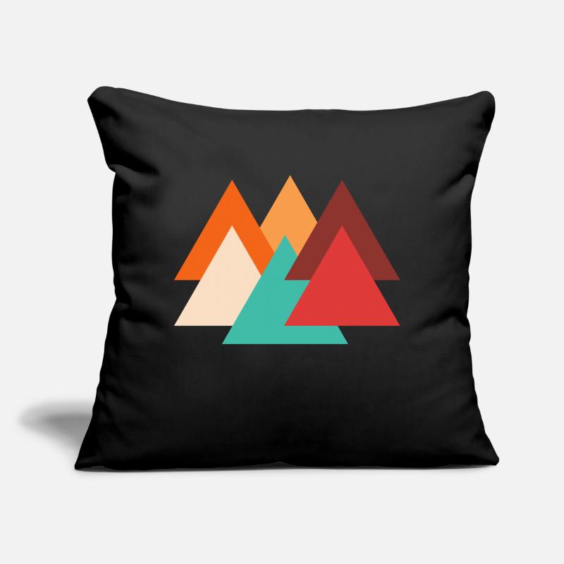 Triangle rétro Coussin et housse de 45 x 45 cm