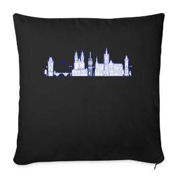 prag - Sofakissen mit Füllung 45 x 45 cm - Schwarz - Vorne