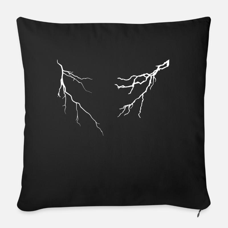Blitze und Gewitter - Sofakissen mit Füllung 45 x 45 cm - Schwarz