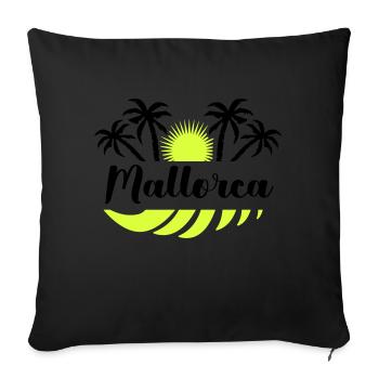 Majorca - Sofa pillow with filling 45cm x 45cm - black - Front