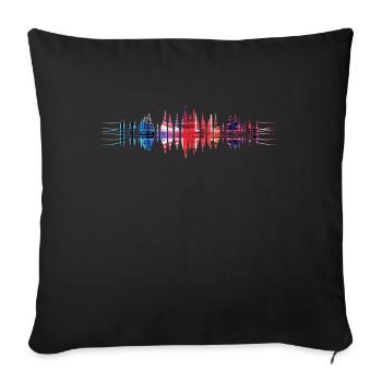 British wave length - Sofa pillow with filling 45cm x 45cm - black - Front