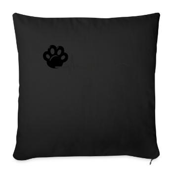 Patte de chat Heartbeat - Coussin et housse de 45 x 45 cm - noir - Devant