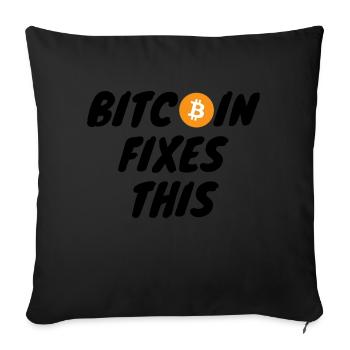 Crypto Bitcoin résout ce problème - Coussin et housse de 45 x 45 cm - noir - Devant