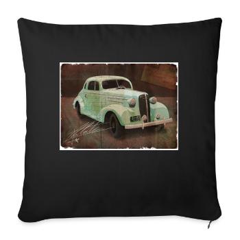 Oldtimer - Sofakissen mit Füllung 45 x 45 cm - Schwarz - Vorne