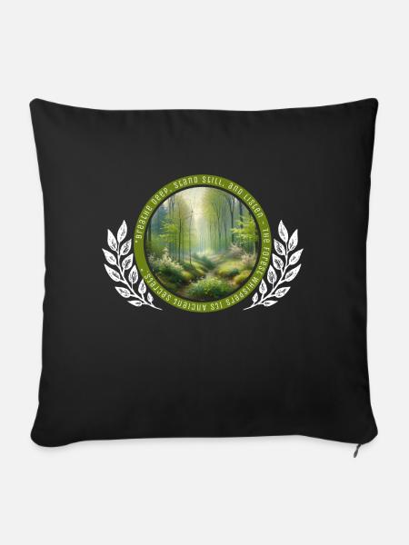 Forrest - Sofa pillow with filling 45cm x 45cm - black