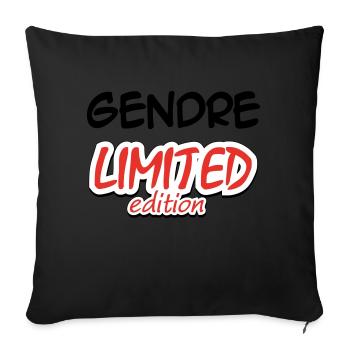 GENDRE LIMITED EDITION - Sofa pillow with filling 45cm x 45cm - black - Front