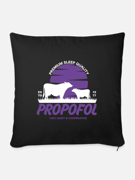 Propofol - Perfect Sleep Quality - Sofakissen mit Füllung 45 x 45 cm - Schwarz
