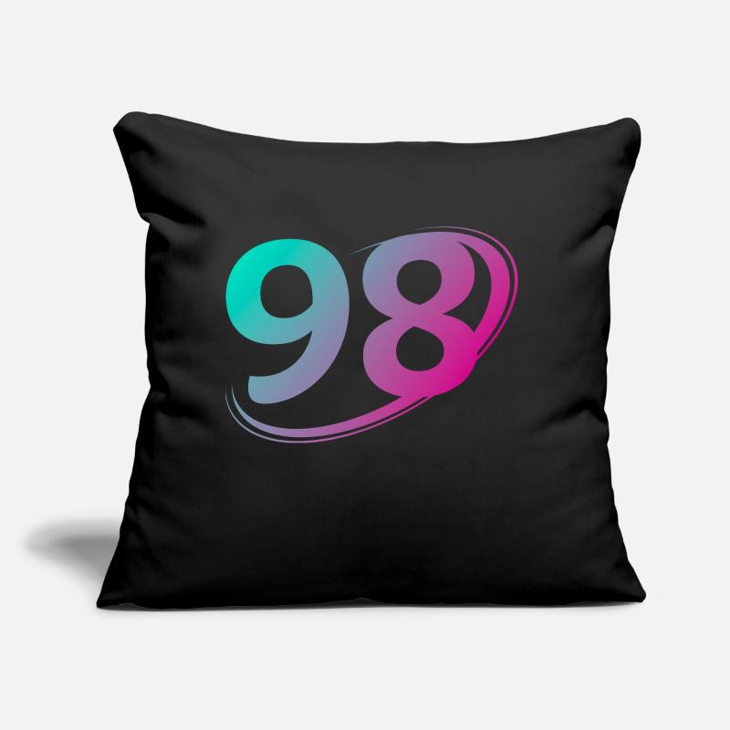Numéro 98 multicolore Coussin et housse de 45 x 45 cm