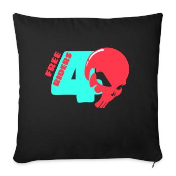 FR49 Pink Summer - Coussin et housse de 45 x 45 cm - noir - Devant
