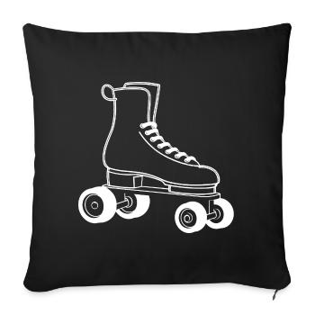 Roller Skates Drawing - Sofa pillow with filling 45cm x 45cm - black - Front