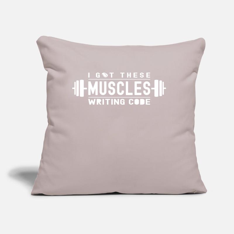J’ai ces muscles qui écrivent du code pour geek et nerd Coussin et housse de 45 x 45 cm