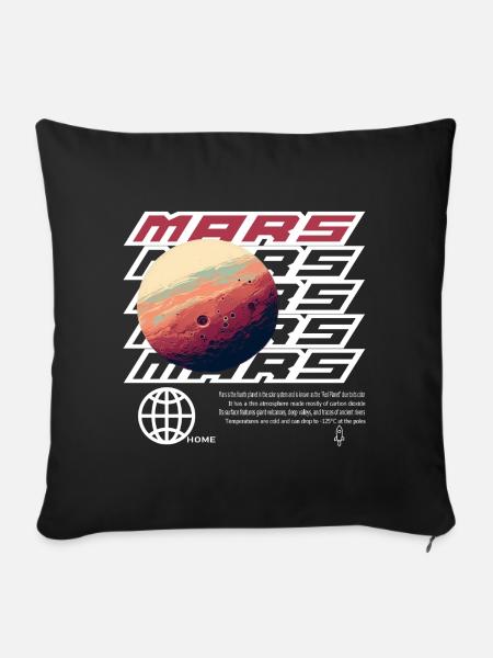Mars - Sofakissen mit Füllung 45 x 45 cm - Schwarz