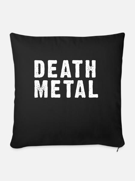 Death Metal Design - Sofakissen mit Füllung 45 x 45 cm - Schwarz