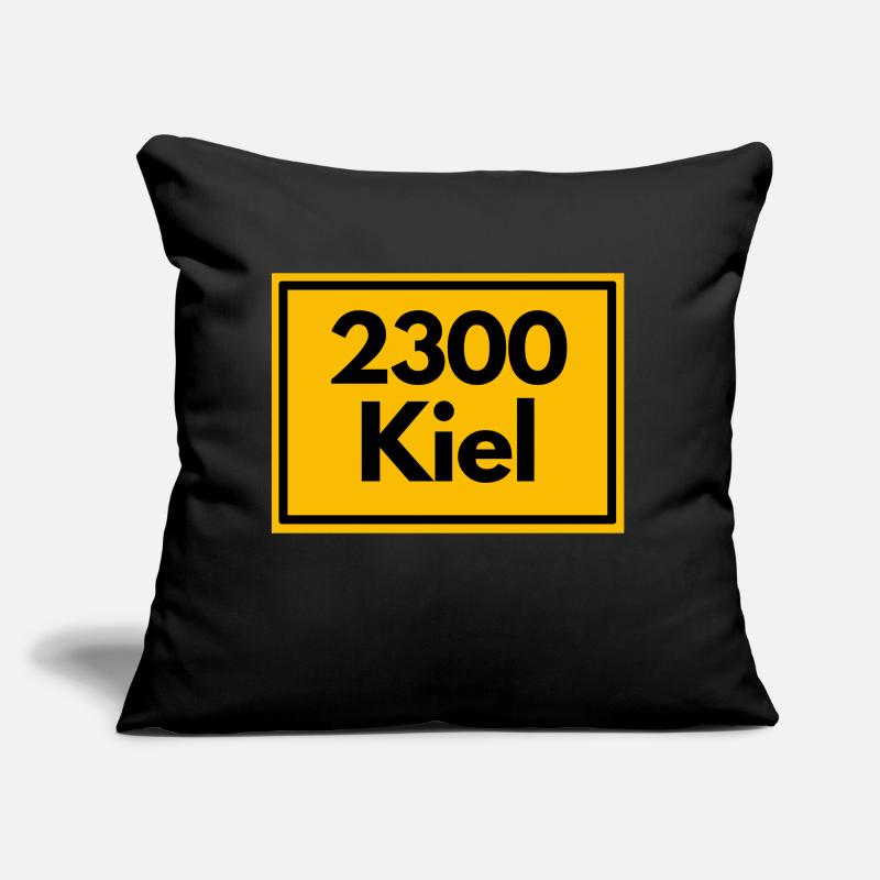 Place sign - then retro old zip code 2300 Kiel Sofa pillow with filling 45cm x 45cm