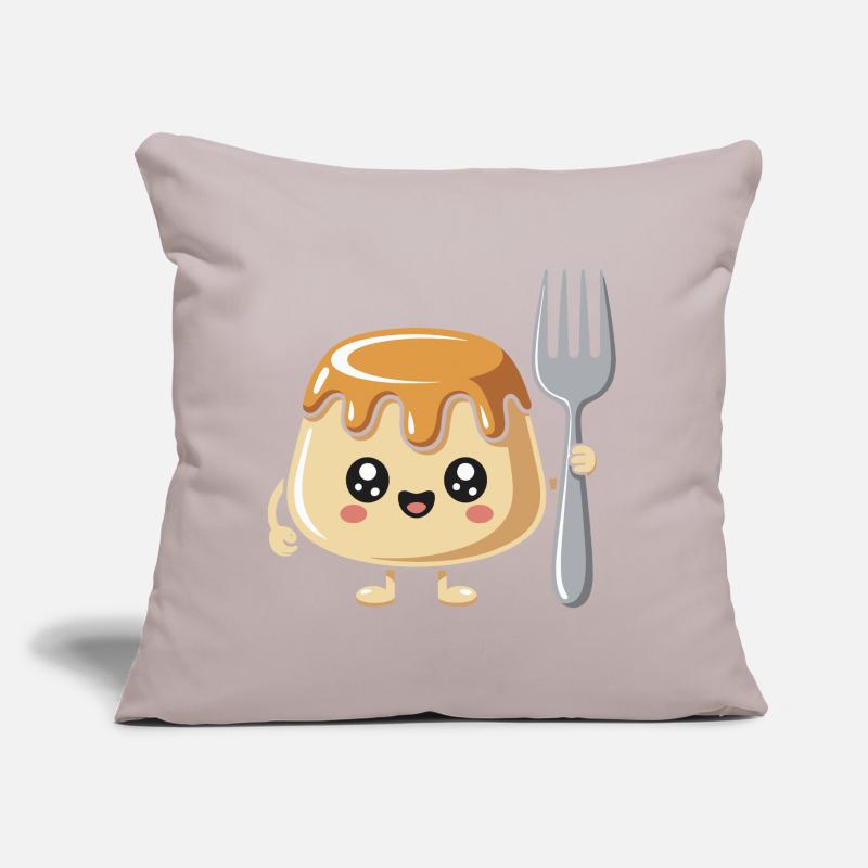 Pudding with fork Sofa pillow with filling 45cm x 45cm