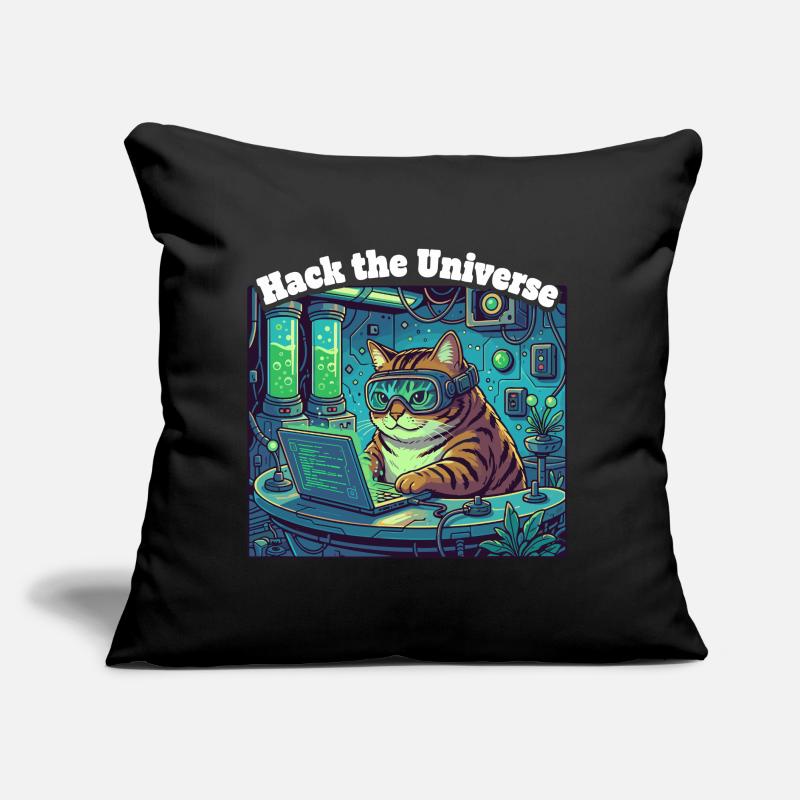 Chat hacker dans l’univers Coussin et housse de 45 x 45 cm