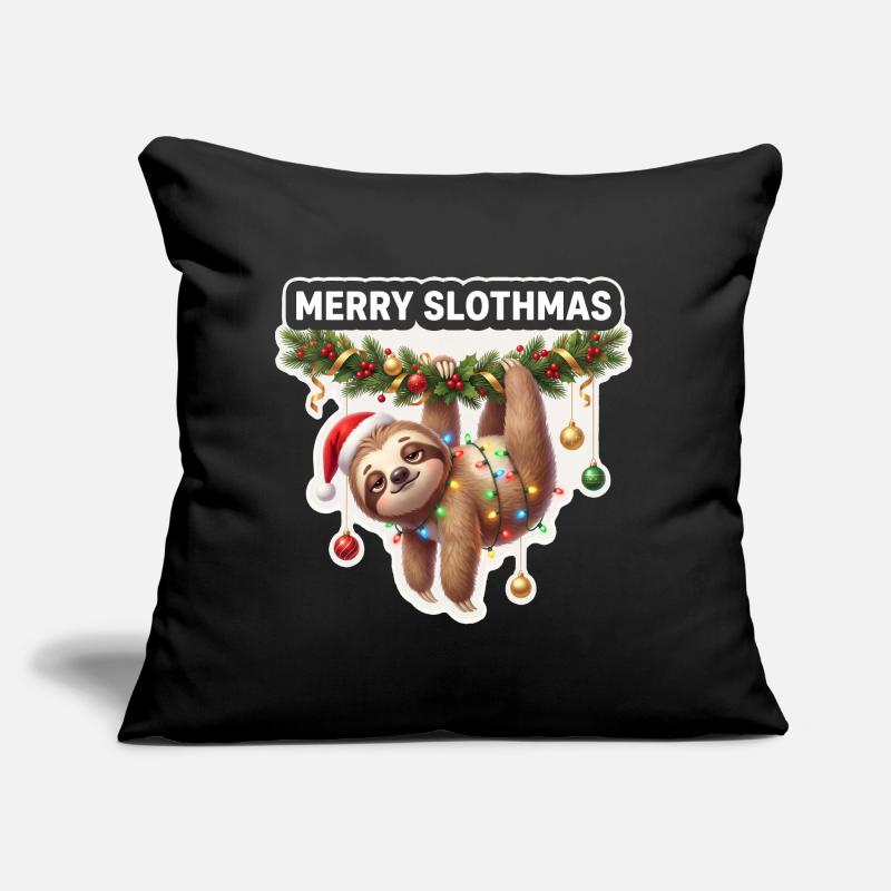 Happy Slothmas String Lights Sofa pillow with filling 45cm x 45cm